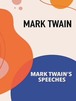 cover image of Mark Twain's Speeches